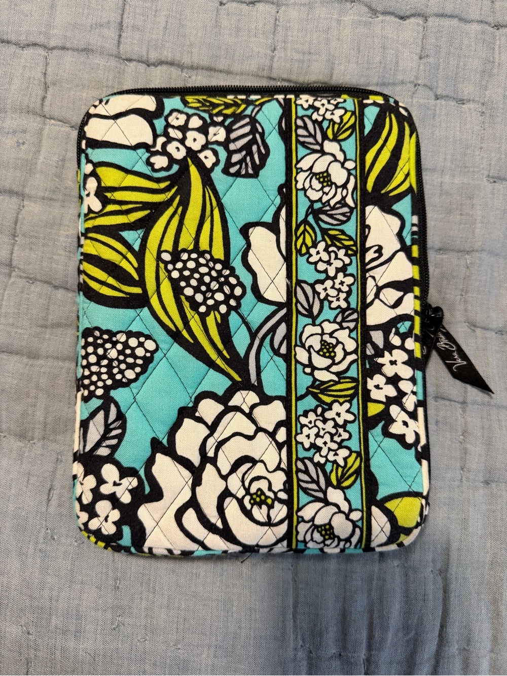 Vera Bradley Turquoise Floral Quilted Kindle Sleeve